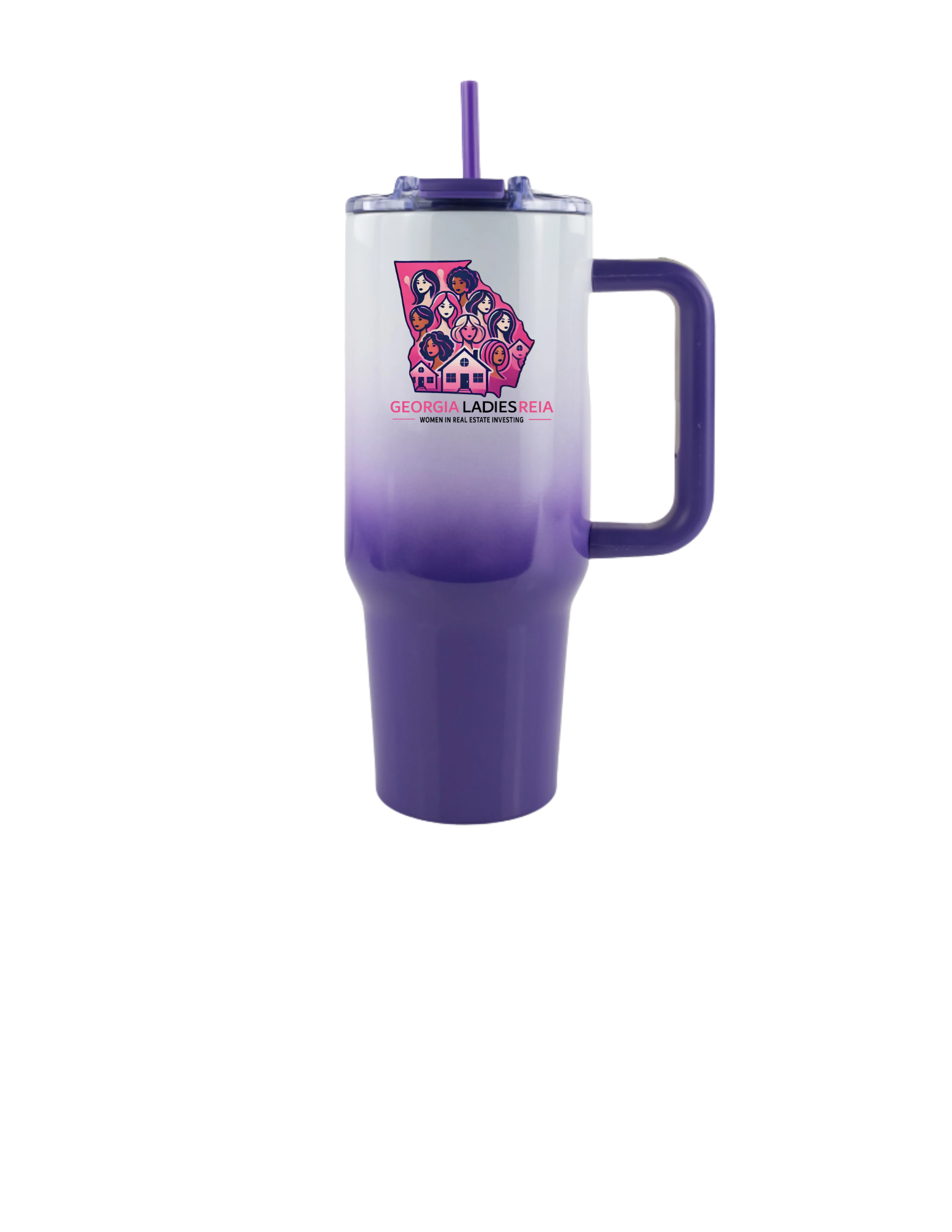 40oz Ombre Tumbler with Handle – Georgia Ladies REIA Edition