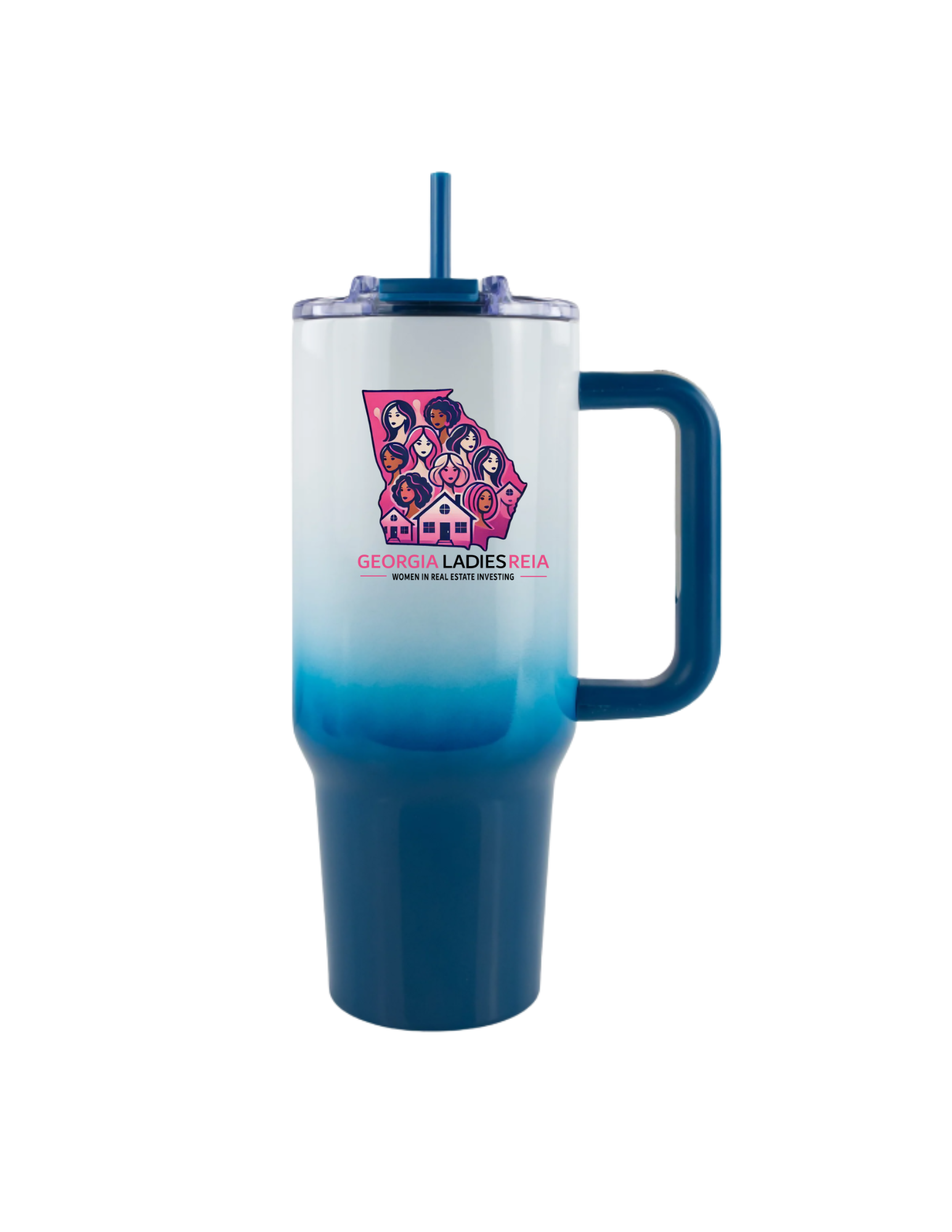 40oz Ombre Tumbler with Handle – Georgia Ladies REIA Edition