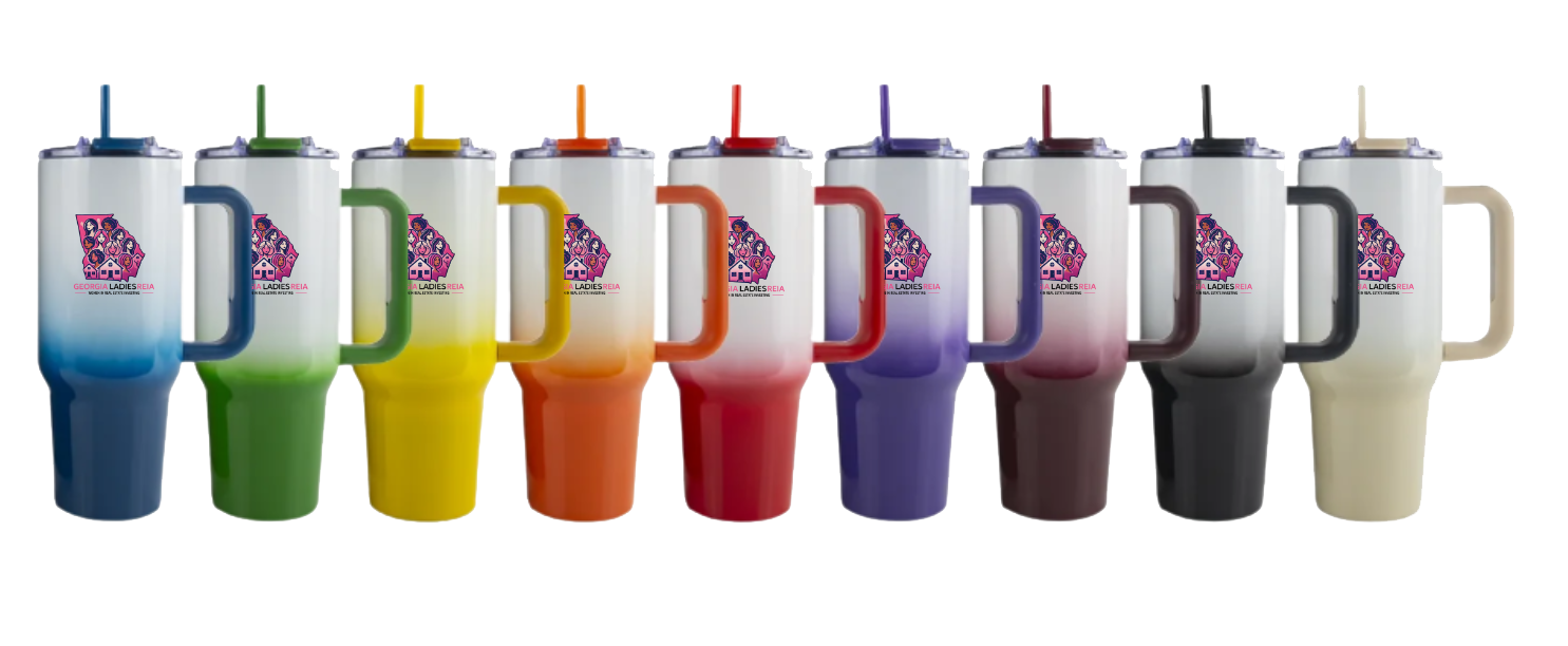 40oz Ombre Tumbler with Handle – Georgia Ladies REIA Edition